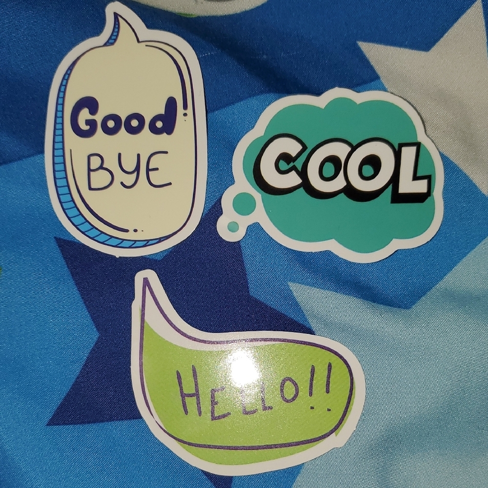 🌈FREE W/BUNDLE🌈 Set Of 3 Colorful Speech Bubble Stickers